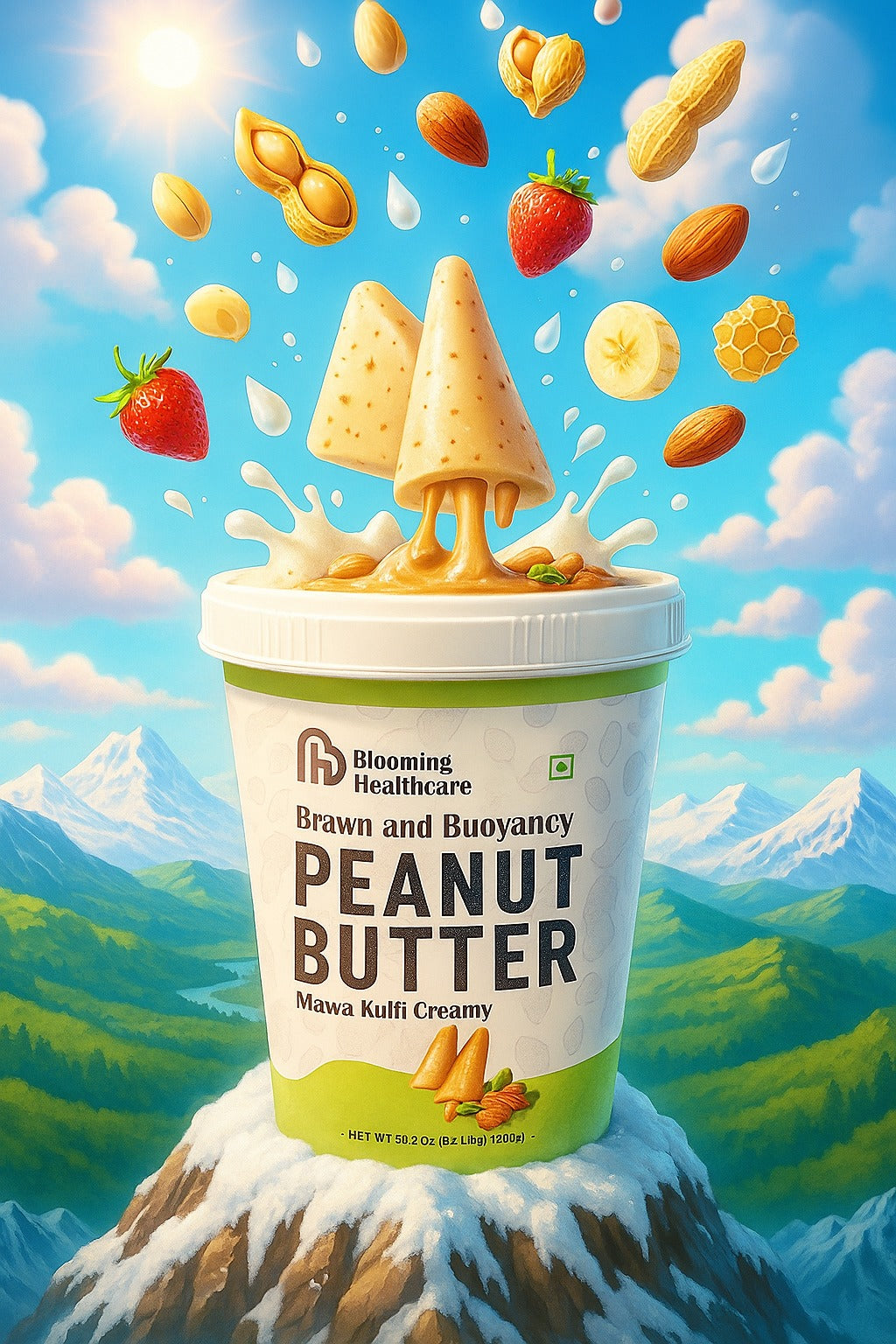 Peanut Butter Mawa Kulfi Creamy | Rich & Nutty Indian Dessert Flavored Spread | High Protein | Made with Roasted Peanuts
