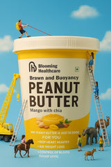 Peanut Butter – Mango with Chia | Protein & Fiber | Natural Nut Butter for Smoothies, Toast & Snacks